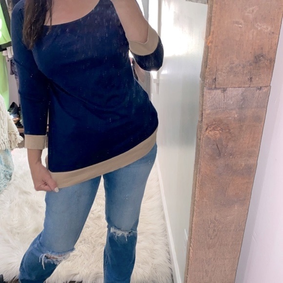 Talbots navy blue top size large - Picture 1 of 4